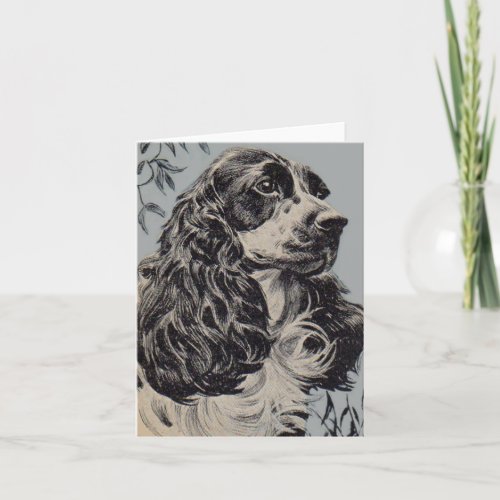 beautiful cocker spaniel note card