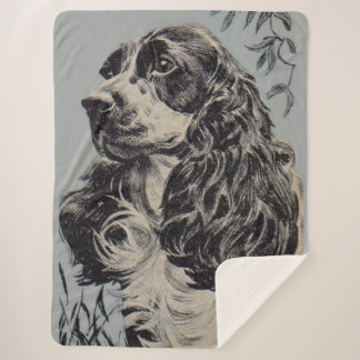 beautiful cocker spaniel sherpa blanket