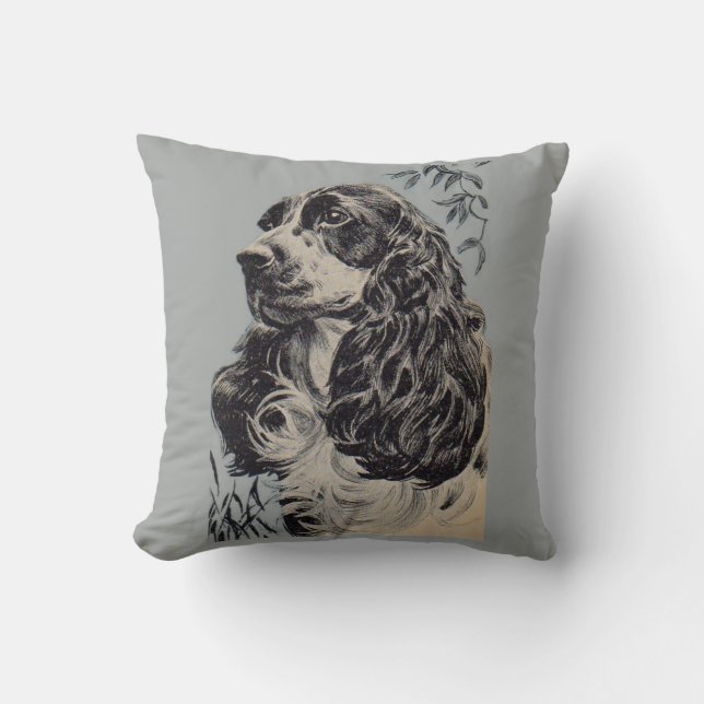  beautiful cocker spaniel throw pillow (Front)