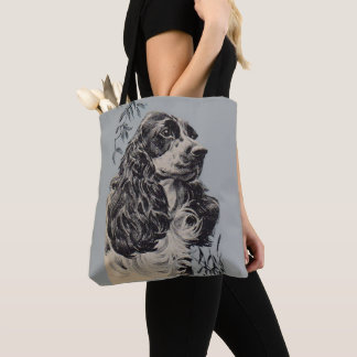 beautiful cocker spaniel tote bag