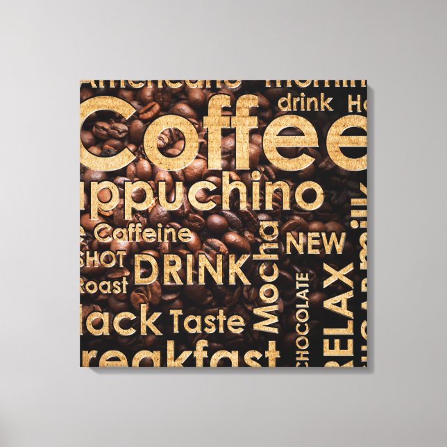 Beautiful Coffee Espresso Design Canvas Print (Front)