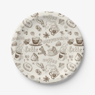 Beautiful Coffee Espresso Design Paper Plates