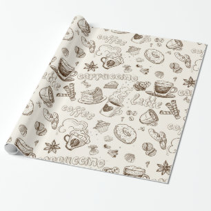 Beautiful Coffee Espresso Design Wrapping Paper