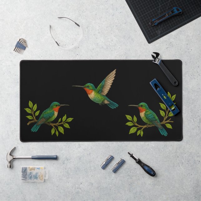 Beautiful colibris desk mat (Workstation)
