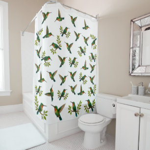 Beautiful colibris shower curtain