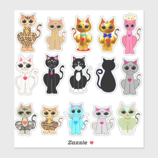 Beautiful Collection of Wild Cats Sticker (Sheet)