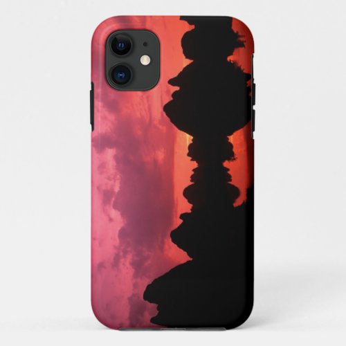 Beautiful color at sunset of limestone mountains iPhone 11 case