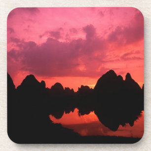 Beautiful color at sunset of limestone mountains coaster