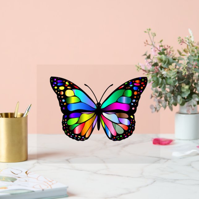 Beautiful Color Butterflies Acrylic Sign (Wedding)
