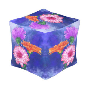Beautiful Color Gerberas Pouf