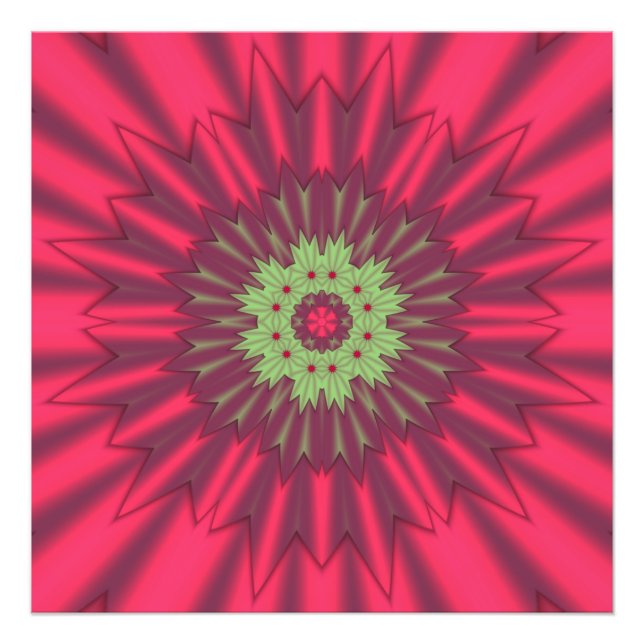 Beautiful color  kaleidoscope photo print (Front)