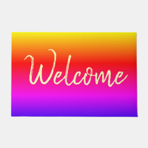 Beautiful Color Morph Colorful Flow Welcome Doormat