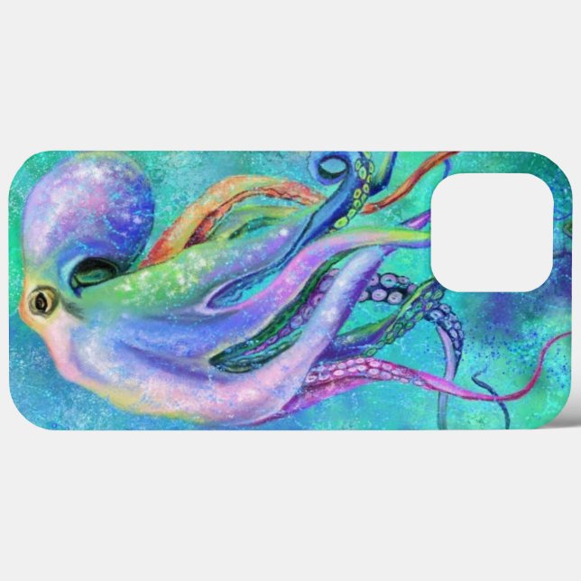 Beautiful Color Octopus iPhone Case (Back (Horizontal))