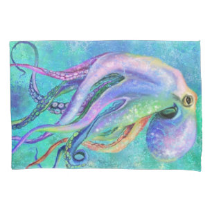 Beautiful Color Octopus Pillow Case
