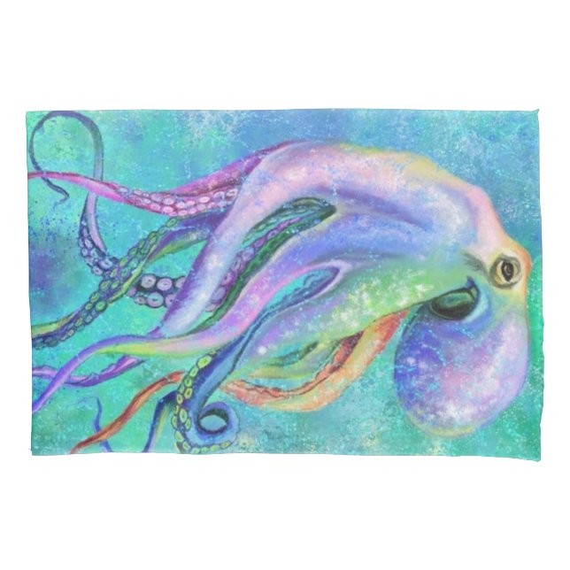 Beautiful Color Octopus Pillow Case (Front)