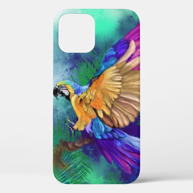 Beautiful Color Parrot iPhone Case (Back)