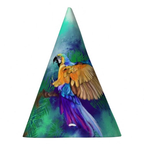 Beautiful Color Parrot Paper Party Hat