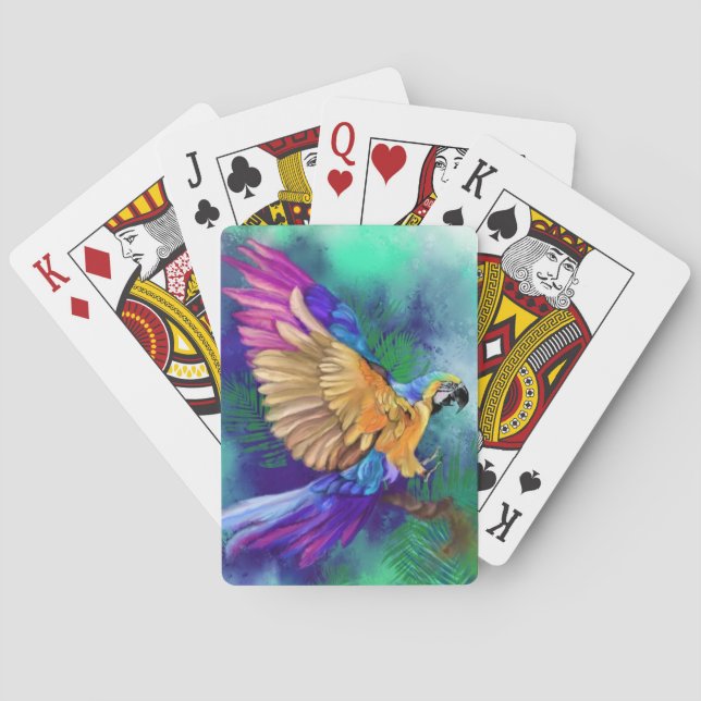 Beautiful Color Parrot Playing Cards (Back)