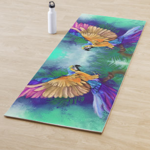 Beautiful Color Parrot Yoga Mat