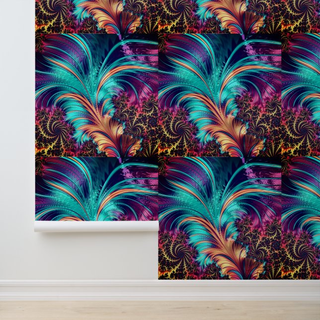 Beautiful Color Peafowl Feathers Wallpaper (Application)
