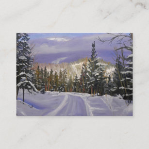 Beautiful Colorado Mountain Snow Scene Business Card