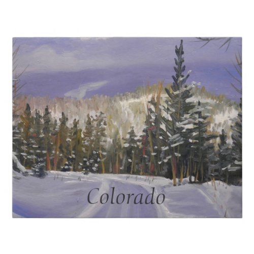 Beautiful Colorado Mountain Snow Scene Canvas Prin