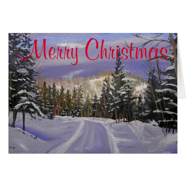 Beautiful Colorado Mountain Snow Scene Cards (Front Horizontal)