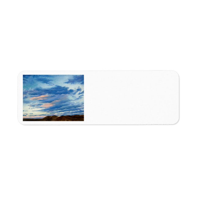 Beautiful Colorado Mountain Sunset View Label (Front)