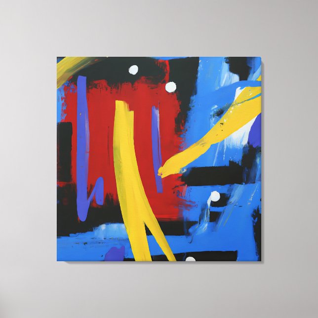 Beautiful colorful Abstract AI art canvas Print (Front)