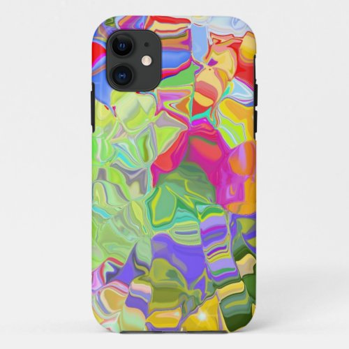 Beautiful Colorful Abstract Art Ice Cubes Gifts iPhone 11 Case