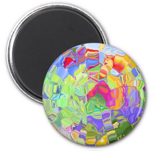 Beautiful Colorful Abstract Art Ice Cubes Gifts Magnet