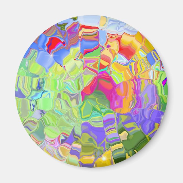 Beautiful Colorful Abstract Art Ice Cubes Gifts Magnet (Front)