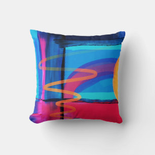 Beautiful & Colorful Abstract Artwork Throw Pillow