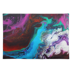 Beautiful Colorful Abstract Marble Design Cloth Placemat