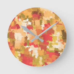 Beautiful Colorful Abstract Pattern Round Clock