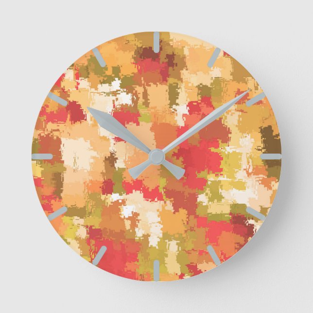 Beautiful Colorful Abstract Pattern Round Clock (Front)
