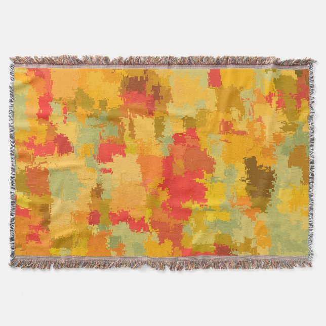Beautiful Colorful Abstract Pattern Throw Blanket (Front)