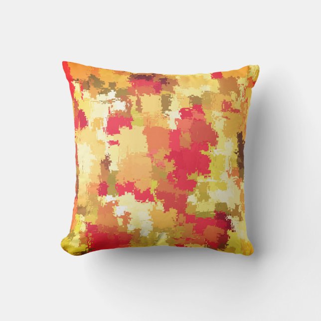 Beautiful Colorful Abstract Pattern Throw Pillow (Front)