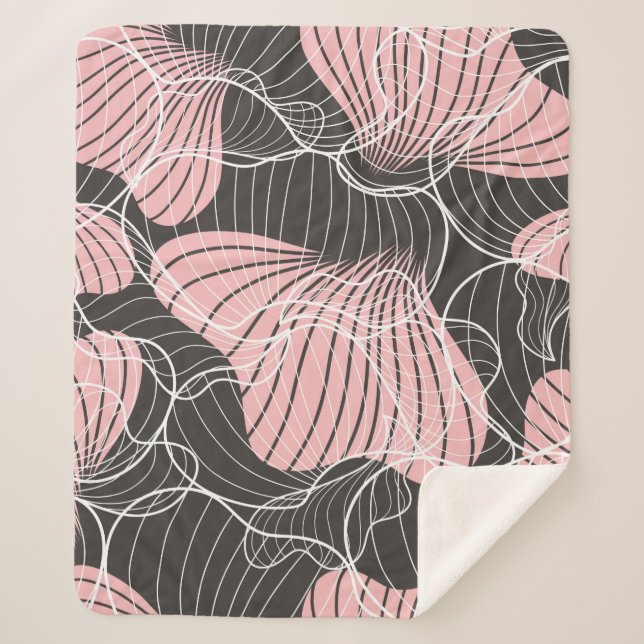 Beautiful colorful abstract seamless pattern. Back Sherpa Blanket (Front)