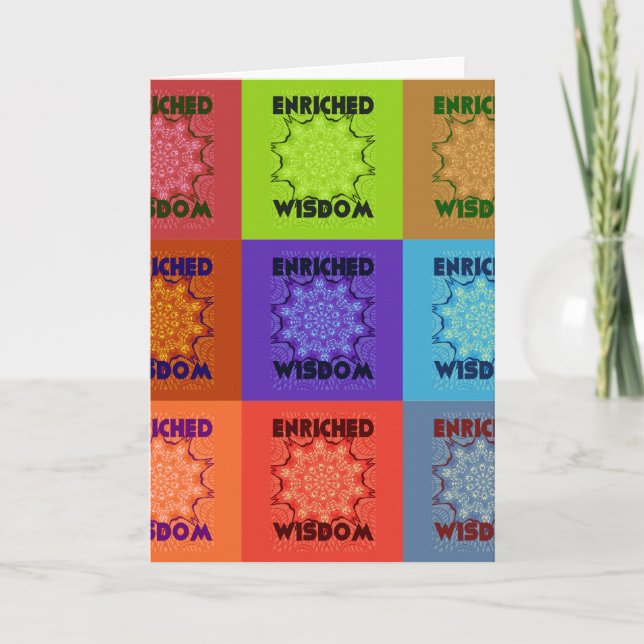  Beautiful Colorful amazing  Enriched Wisdom  Pop  Card (Front)