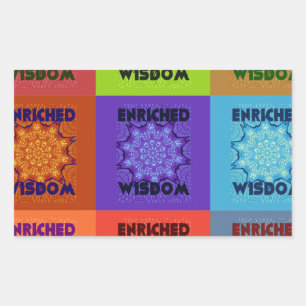 Beautiful Colorful amazing Enriched Wisdom Pop Rectangular Sticker