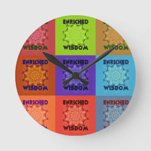 Beautiful Colorful amazing Enriched Wisdom Pop Round Clock