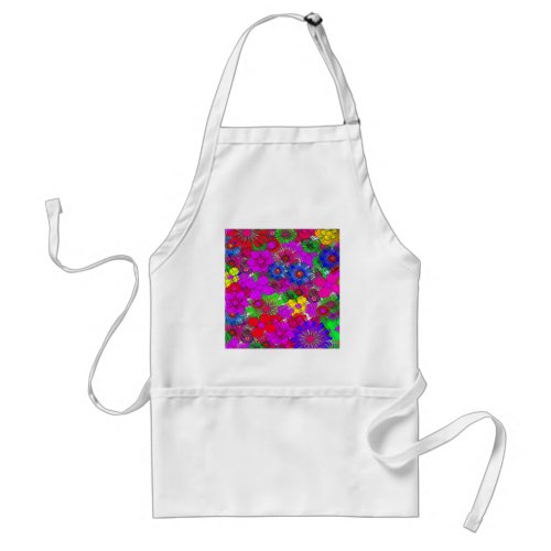 Beautiful colorful amazing floral pattern design a adult apron