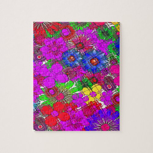Beautiful colorful amazing floral pattern design a jigsaw puzzle