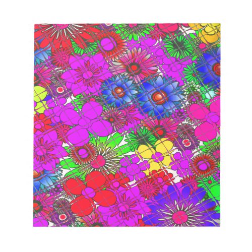 Beautiful colorful amazing floral pattern design a notepad