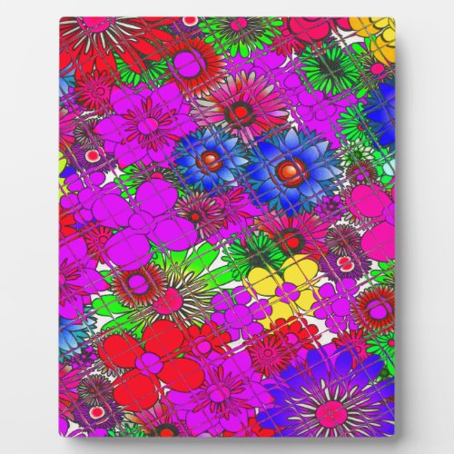 Beautiful colorful amazing floral pattern design a plaque