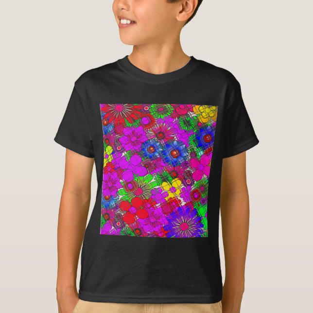Beautiful colorful amazing floral pattern design a T-Shirt (Front)