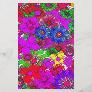 Beautiful Colorful Amazing Floral Pattern Design Stationery