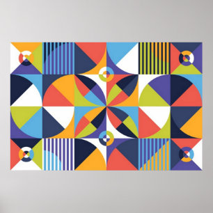 Beautiful Colorful and Unique Abstract Shapes Poster