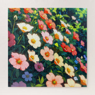 Beautiful colorful anime flowers jigsaw puzzle
